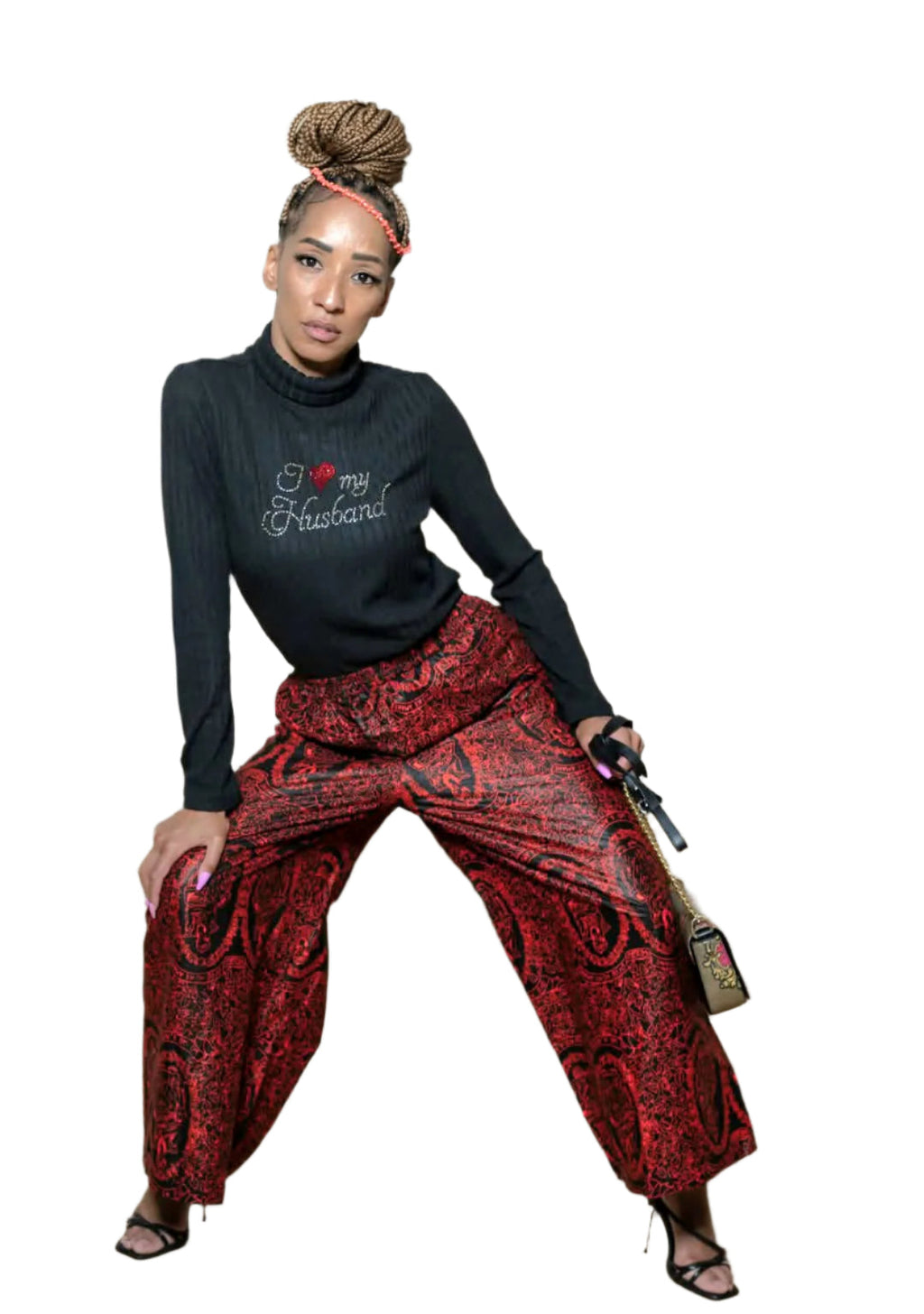 Womens Blouse & Wide Legged Pants