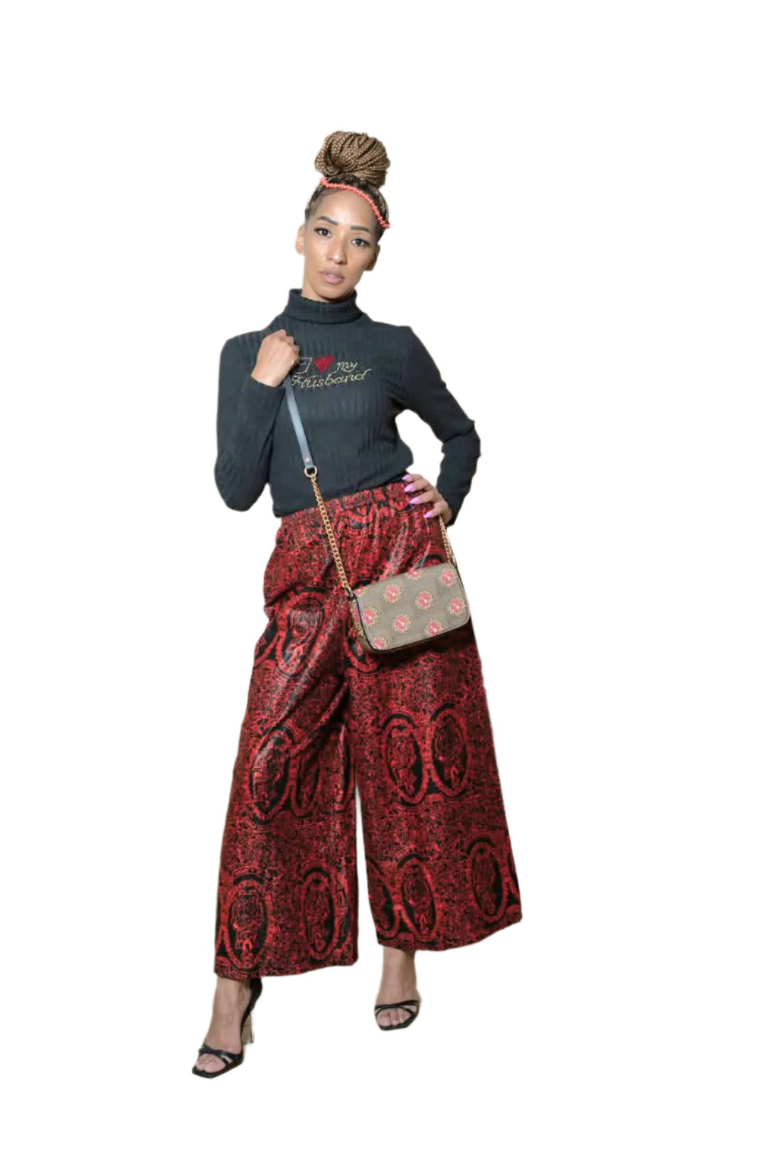 Womens Blouse & Wide Legged Pants