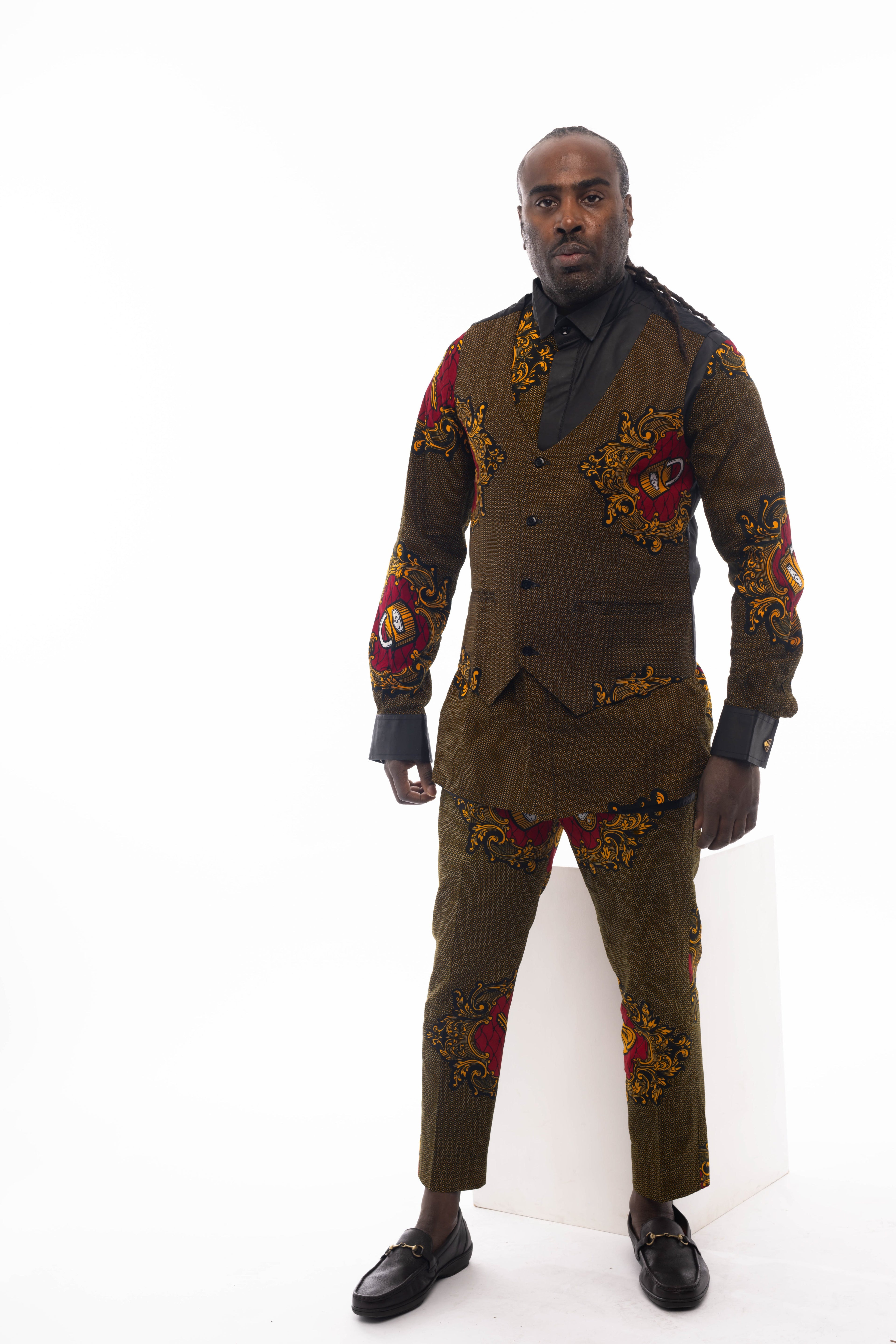 African Fashion Ankara Print Waistcoat