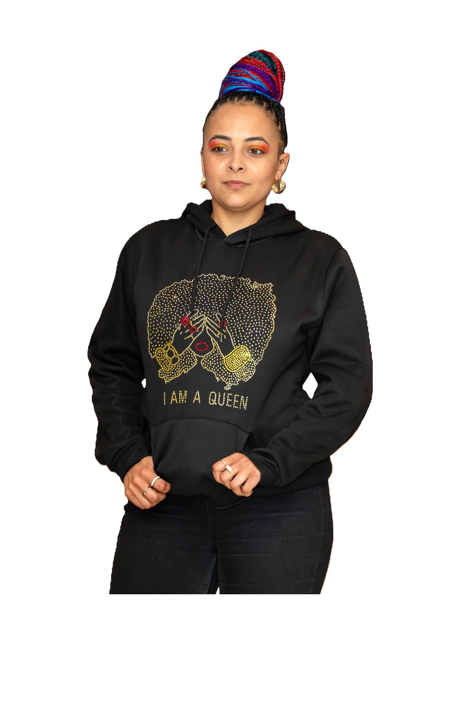 Queen Black -Bling Hoodie