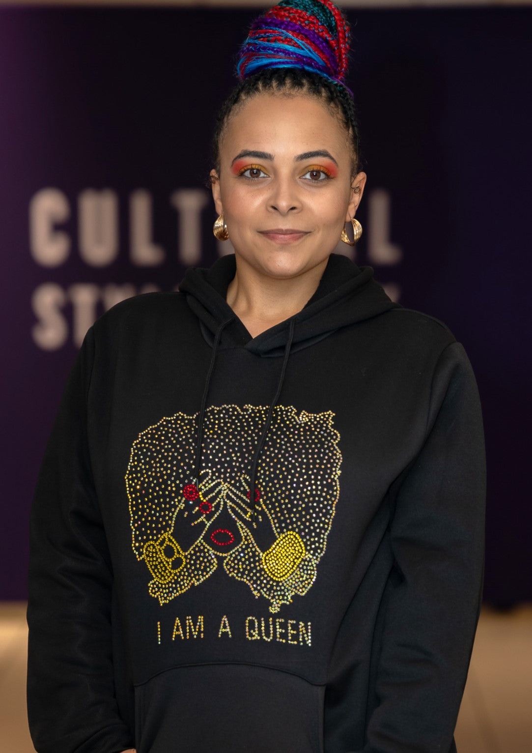 Queen Black -Bling Hoodie