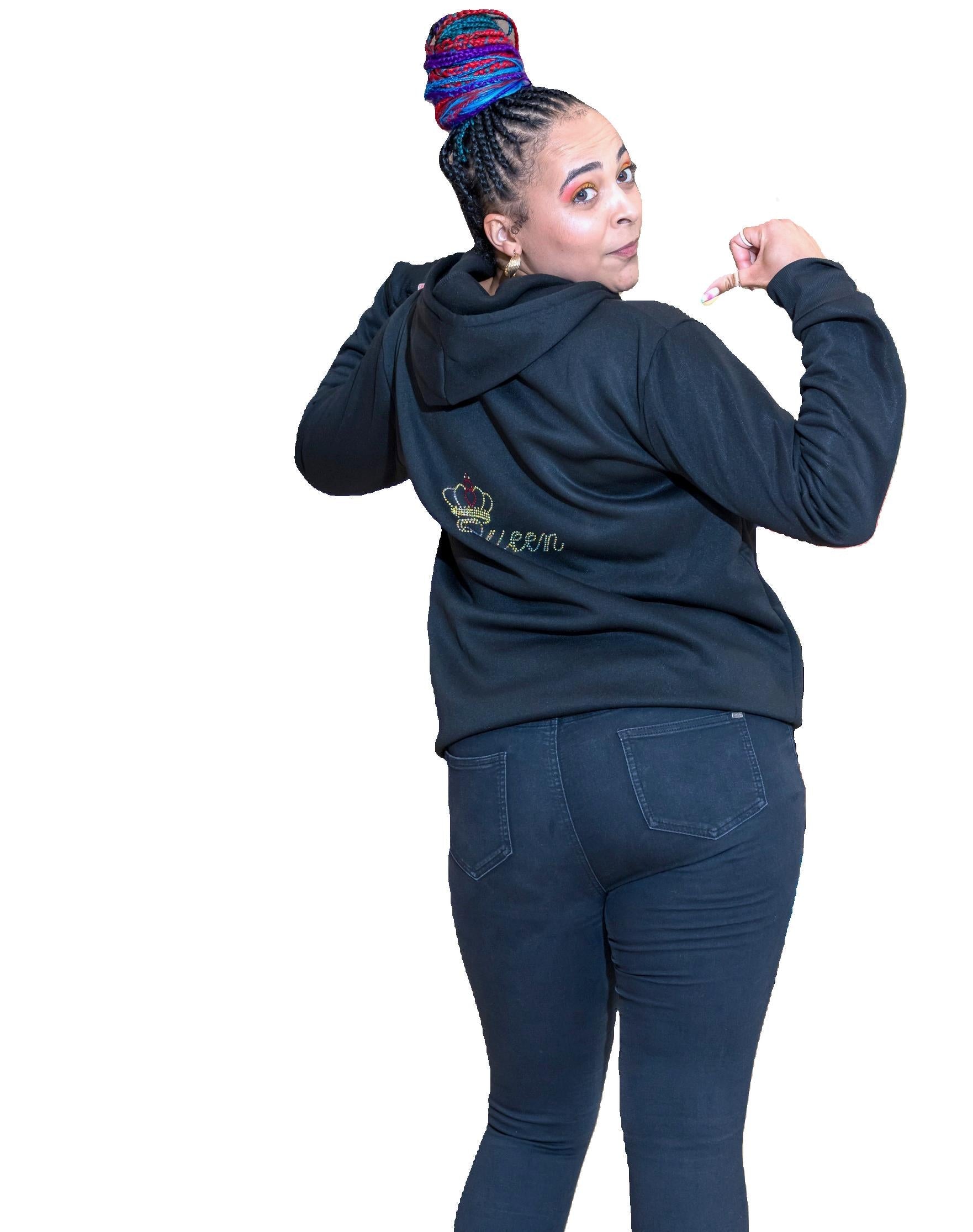 Queen Black -Bling Hoodie