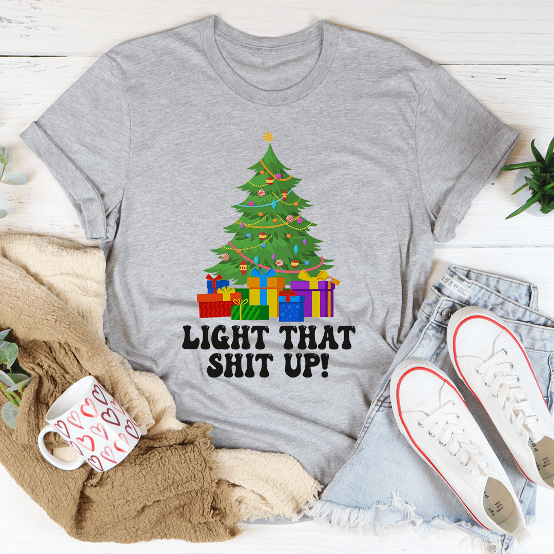 Light That Up Christmas Tree Tee